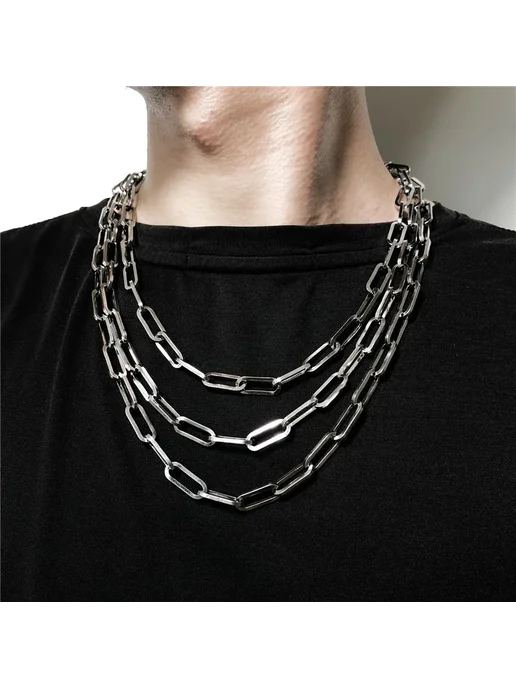 YUMGAN Цепочка из нержавеющей стали ZJ5126-50cm, черный, фото 4