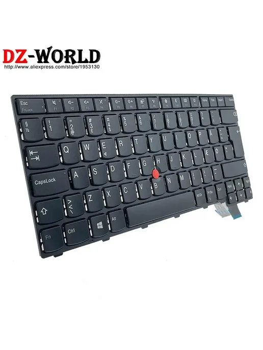 DZ-WORLD Клавиатура Lenovo ThinkPad T460s T470s Black SE Swedish Finn, черный, фото 5