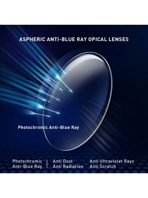 ZENOTTIC фотохромные очки Brown Hyperopia 1.61, коричневый, фото 4