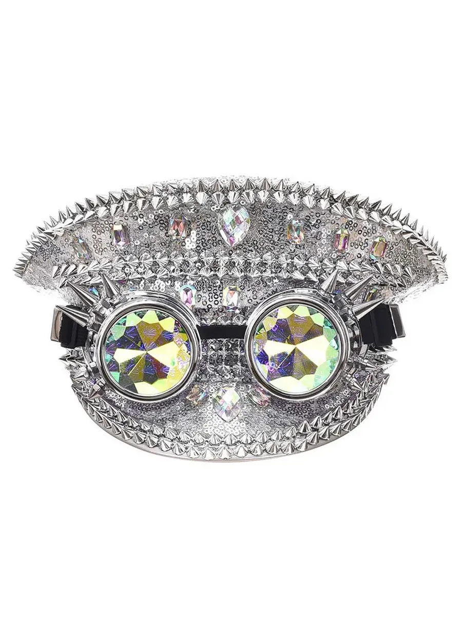 Кепка с биноклем, серебряная, M001 Silver