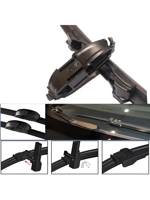 adohon Бесрамные дворники 15" черные, Side Arm, черный