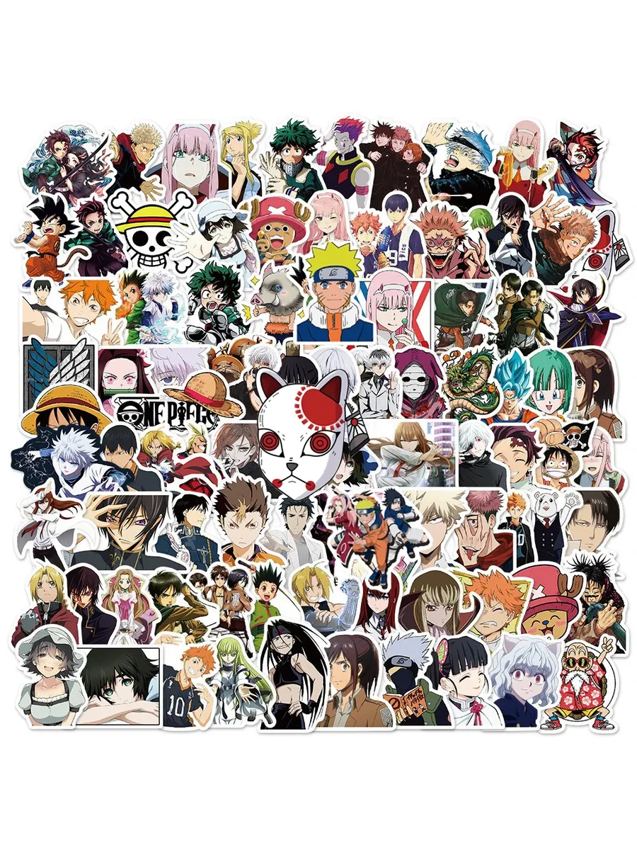 Наклейки аниме 100PCS, цвет 100PCS