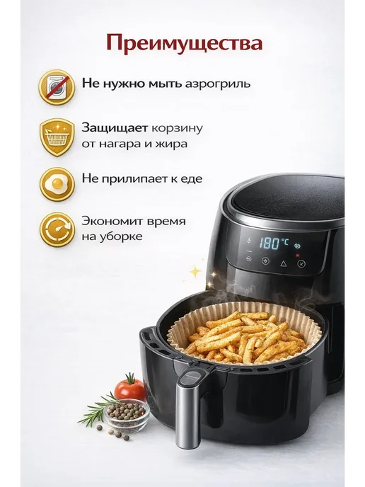 Буря_17 Бумажные формы для аэрогриля 16 см, 50 шт, фото 2