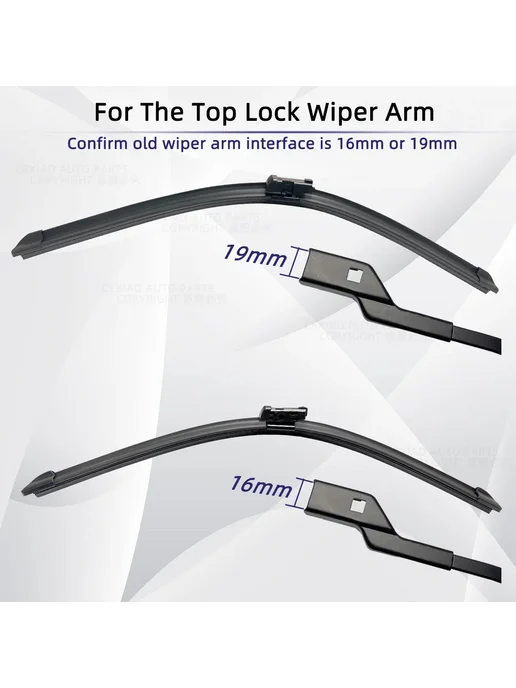 Нет бренда Дворники Top Lock 19mm, 475mm, 700mm 16mm, фото 4