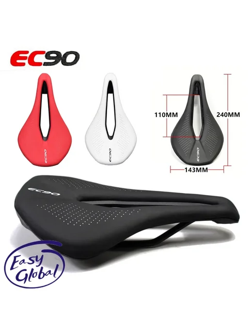 Нет бренда Черное седло для велосипеда EC90, черный, фото 2