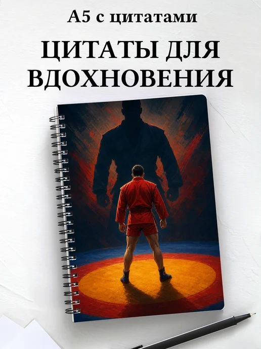 Блокнот самбиста с мотивирующими цитатами