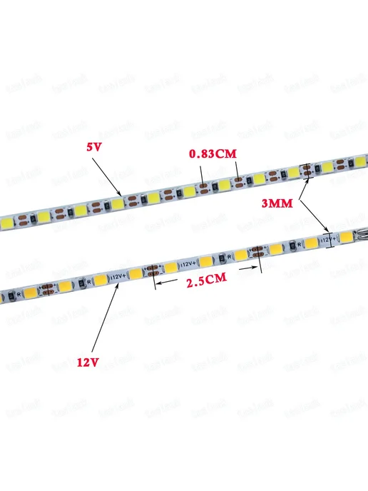 taslauk Светодиодная лента 5м, теплый белый, 120 LED, 5 м, фото 5
