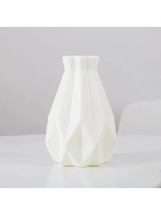 Нет бренда Ваза для цветов белая, современный стиль, Color 3218 white, белый, фото 7