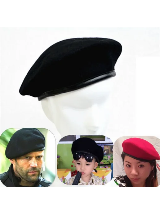 okdeals Черный берет унисекс, черный, фото 3