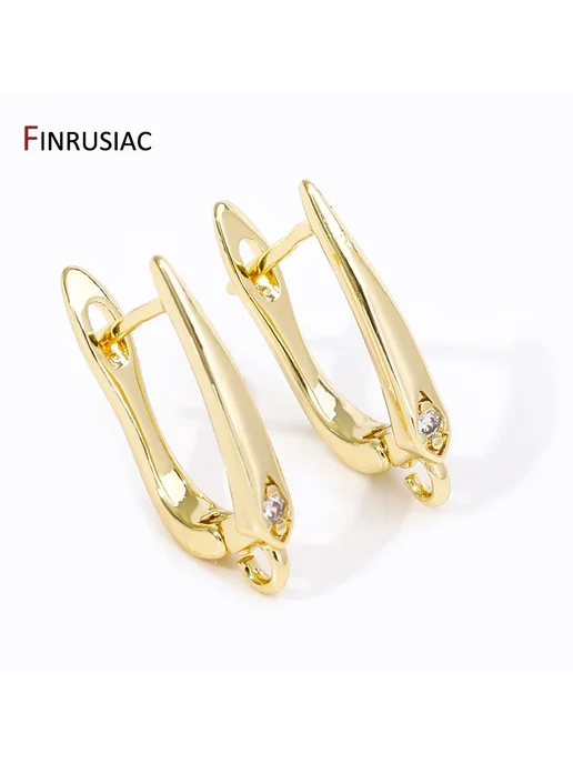 FINRUSIAC Застежки-крючки для сережек Rhodium Plated, 4 пар, серый, фото 3