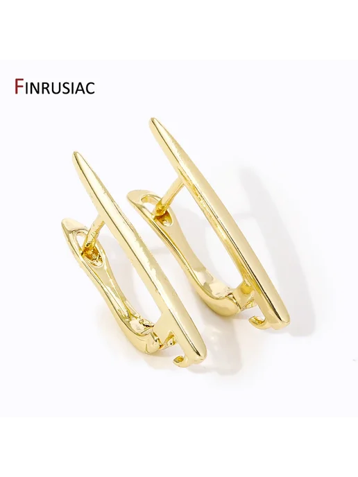 FINRUSIAC Застежки-крючки для сережек Rhodium Plated, серый, фото 4