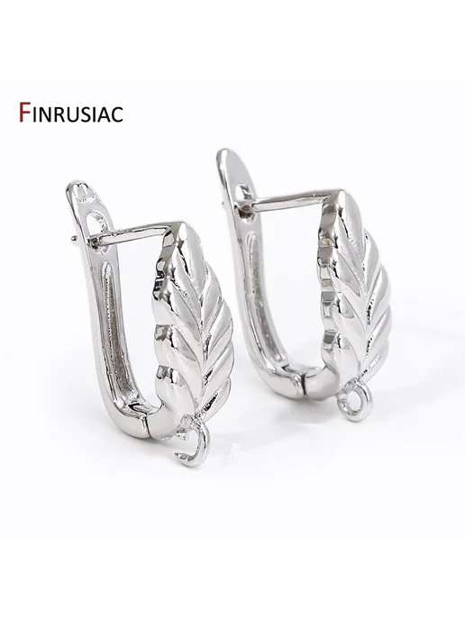 FINRUSIAC Застежки-крючки для сережек Rhodium Plated, серый, фото 5