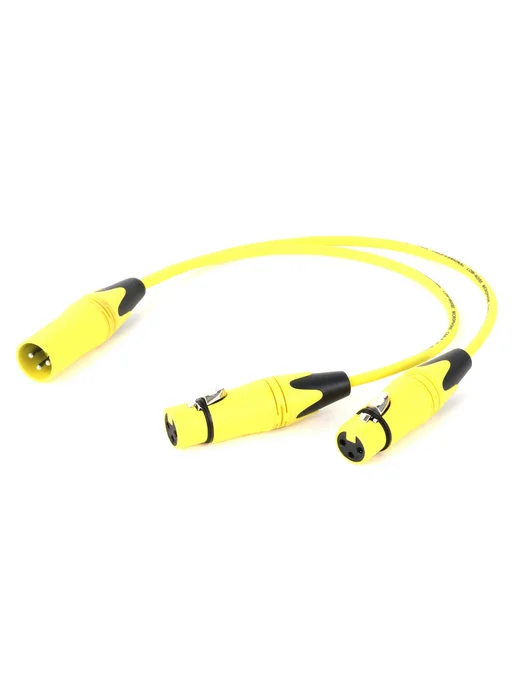 GuerGuo XLR микрофонный Y-кабель Yellow-D1003 1.5 m, желтый