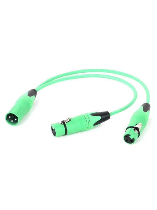 GuerGuo XLR микрофонный Y-кабель Green-D1003 1.5 m, вариант