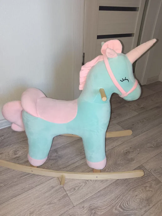 Модел-Форм Детская качалка "ЕДИНОРОЖКА", зеленый