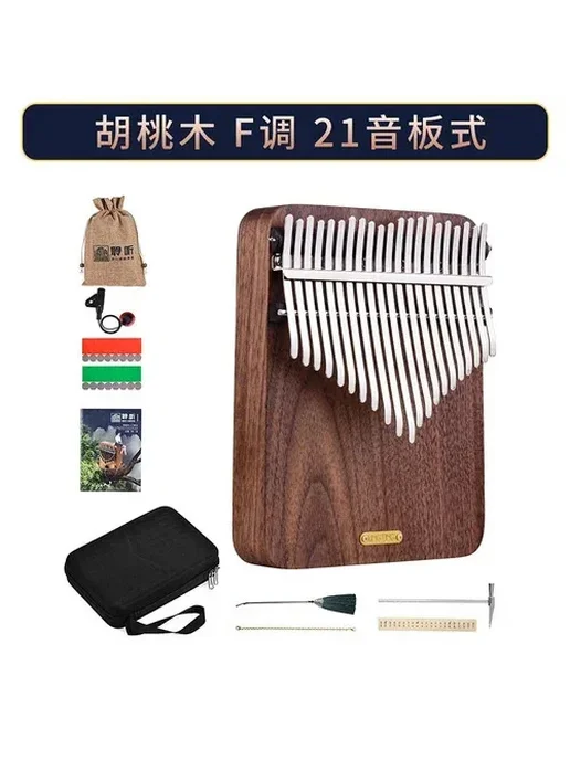 MDUG LINGTING Kalimba 17 21 Keys 21 Key F Note, коричневый
