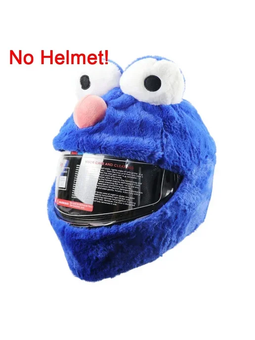 Плюшевый шлем Cookie Monster, синий, синий