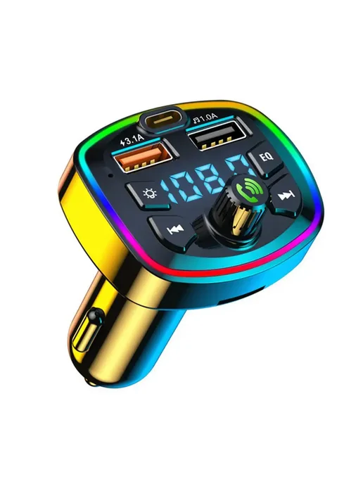 Нет бренда Автомобильный FM-передатчик Bluetooth 5,0 PD 18 Вт Type-C с, 18 Вт