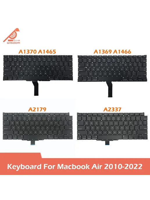 WISDOM ROCK Клавиатура для Macbook Air черного цвета A2681 B, черный, фото 2