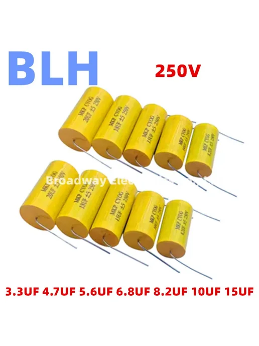 Нет бренда Конденсатор Audiophiler Axial 4.7UF 250V 5шт, 5 шт