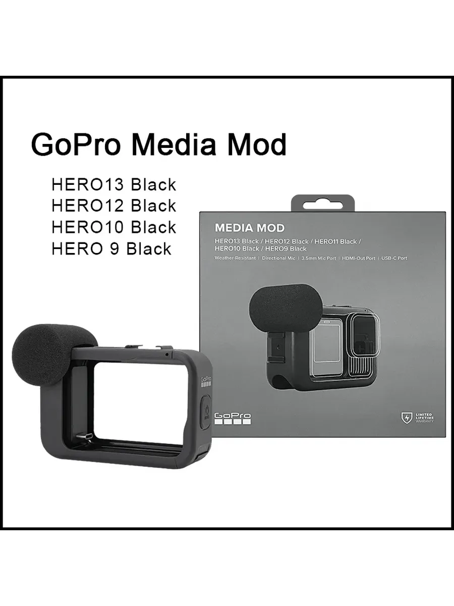 GoPro Media Mod для HERO9 HERO10 HERO11 HERO12 Black