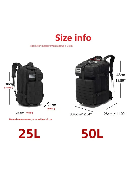 Thuram Черный тактический рюкзак 25L, 25 л, фото 4