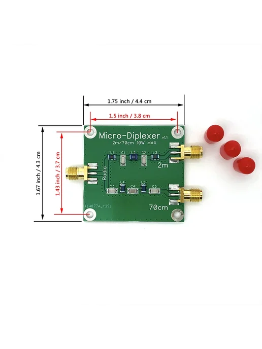 ERISU AUDIO Micro-Diplexer 2m 70cm 10W MAX, board, 10 Вт, фото 4