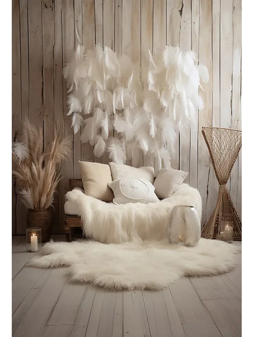 mehofond Фотофон Boho Pampas sky blue, голубой