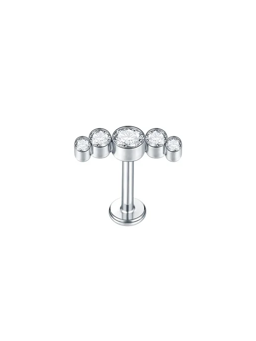 AUMEE GARDEN Титановое кольцо для пирсинга губ, 16G 1.2x6mm, A, 16 г