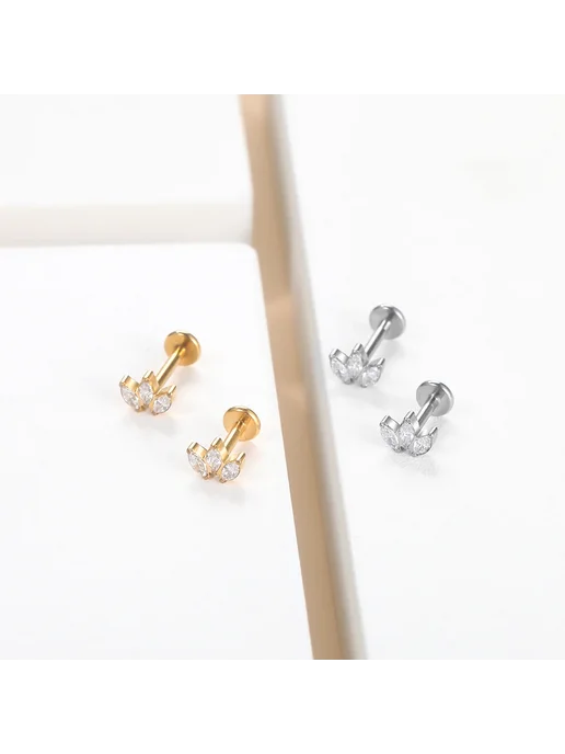 AUMEE GARDEN Титановое кольцо для пирсинга губ, 16G 1.2x6mm, A, 16 г, фото 4