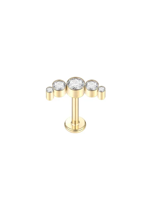 AUMEE GARDEN Кольцо для пирсинга губ, титан, 16G 1.2x8mm, B, 16 г