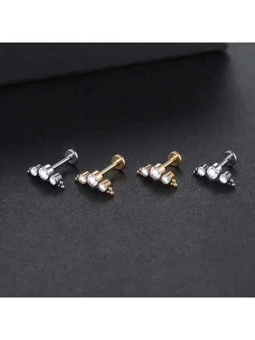 AUMEE GARDEN Кольцо для пирсинга губ, титан, 16G 1.2x8mm, B, 16 г, фото 6