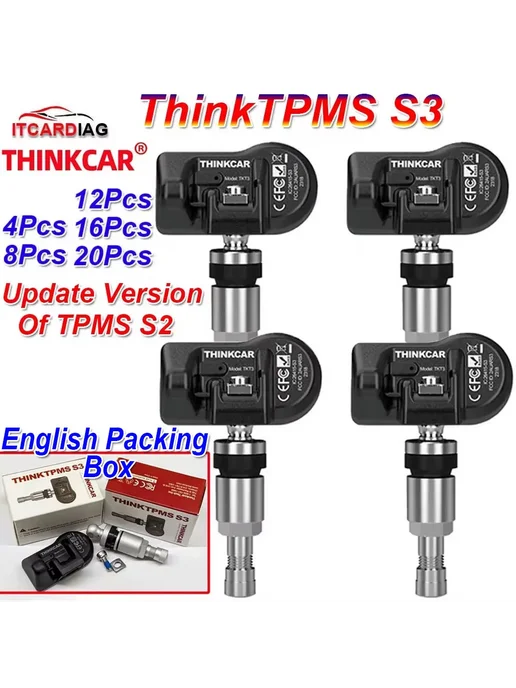 ITCARDIAG Датчик давления в шинах THINKCAR THINKTPMS S3 16pcs Aluminum, 16 шт, фото 2
