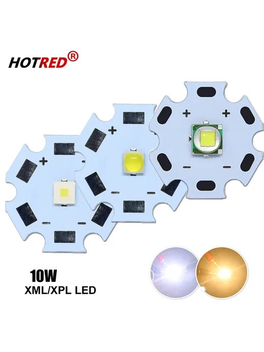 HotRed 10 Вт XPL LED, нейтральный белый, 20 мм PCB, 10 Вт, фото 2