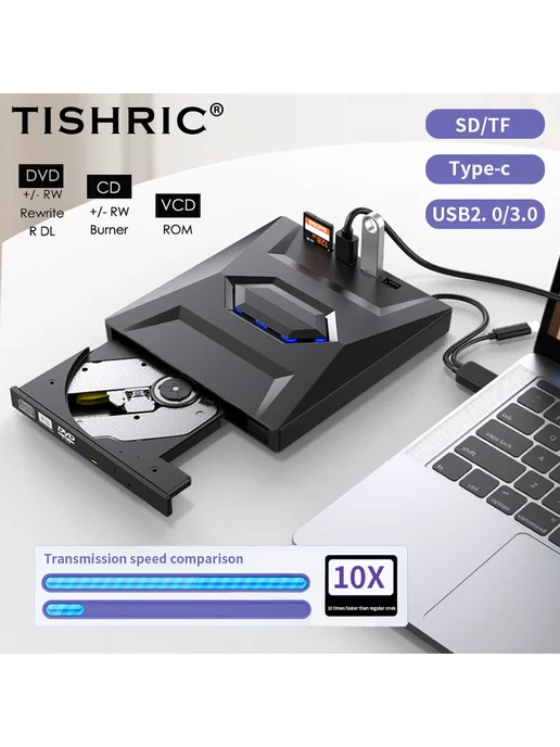 TISHRIC внешний CD DVD привод USB 3.0 Type C, вариант