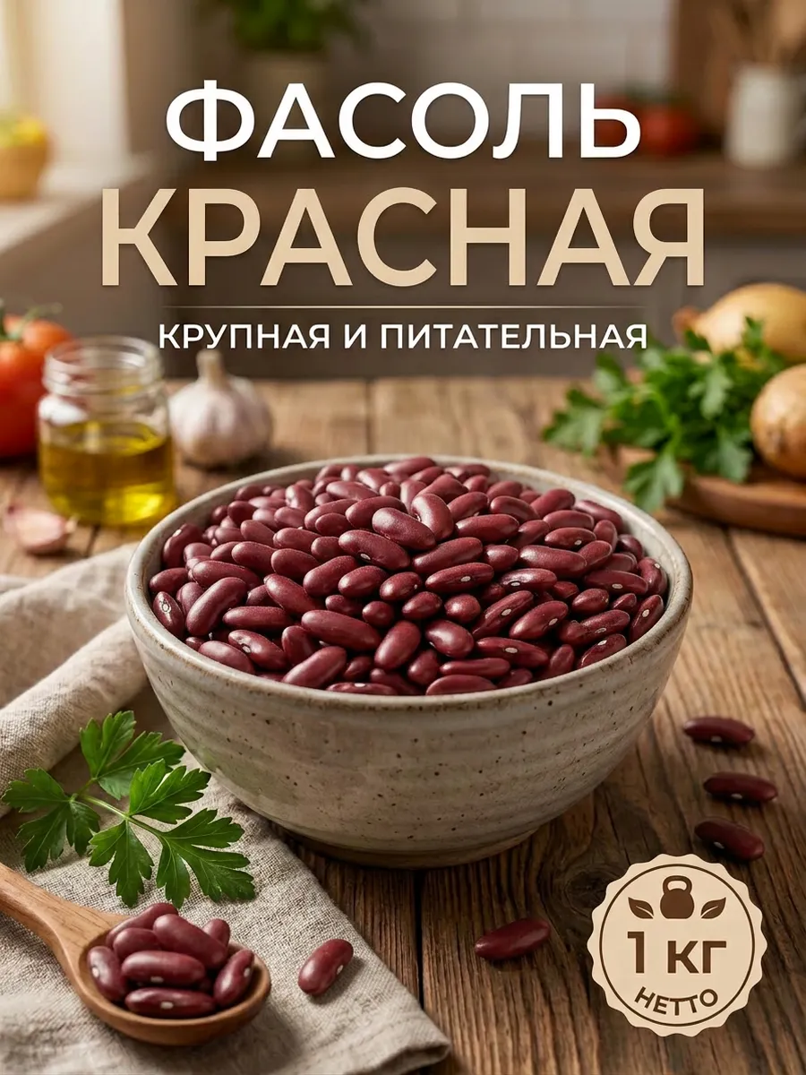 Фасоль красная (пестрая) 1 кг