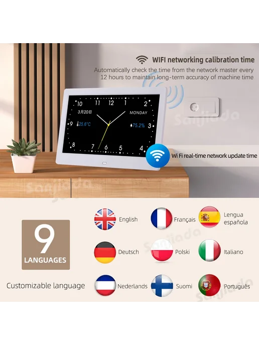JASUPER Цифровые часы White Европейская вилка (EU Plug) Да, белый, фото 7