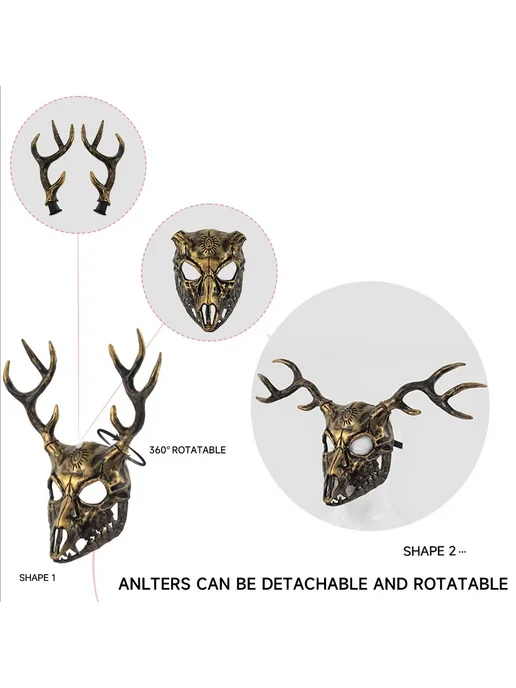 Нет бренда Маска Вендиго с рогами, Elk Mask HeadpieceA, вариант, фото 3