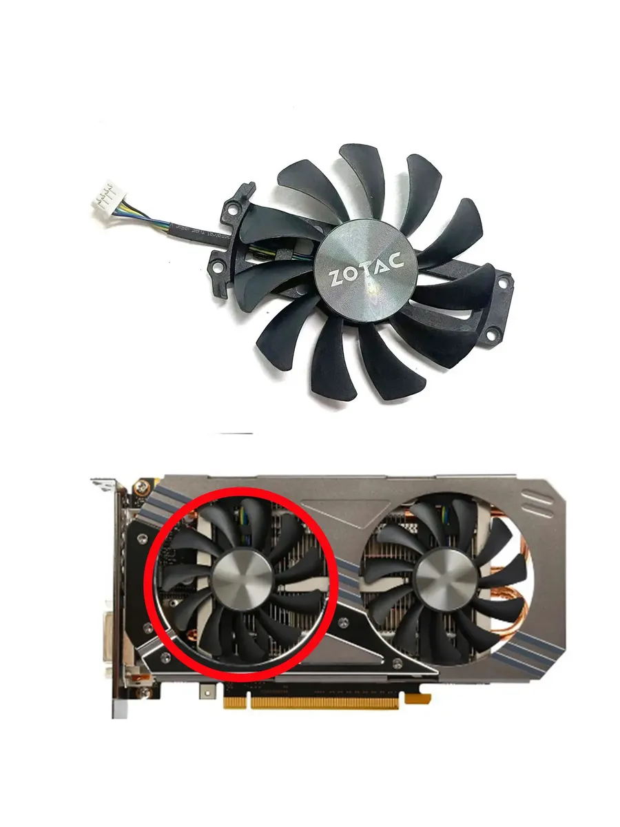 LZQLY Вентилятор охлаждения GA81S2U для видеокарты ZOTAC GTX960