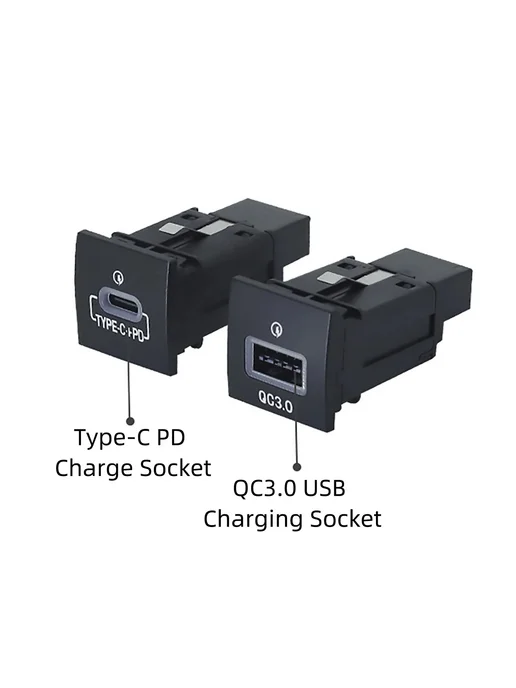 Нет бренда USB удлинитель двойной QC3.0 для VW Golf Jetta Scirocco, удлинитель двойной QC3.0 VW, фото 4