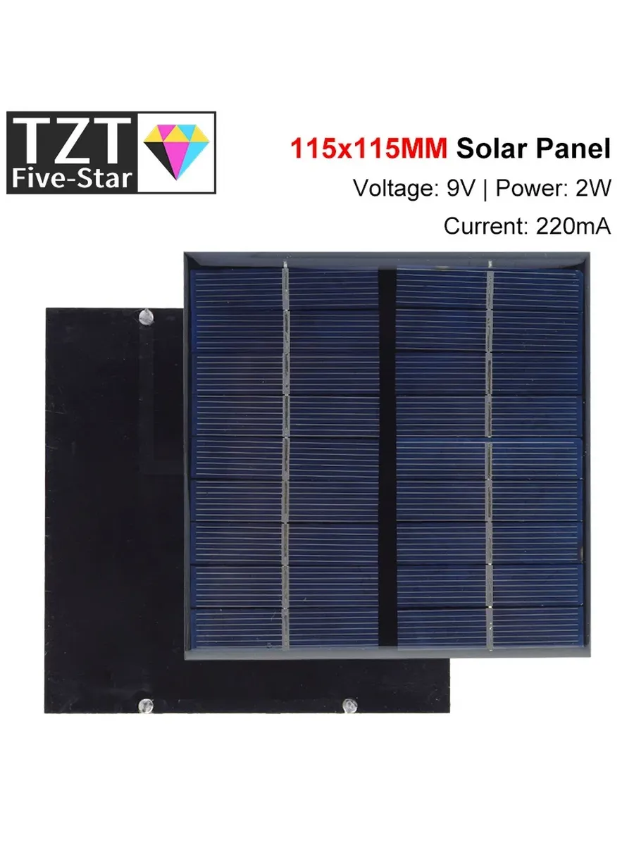 Портативная солнечная панель TZT 9В 2Вт 1PCS