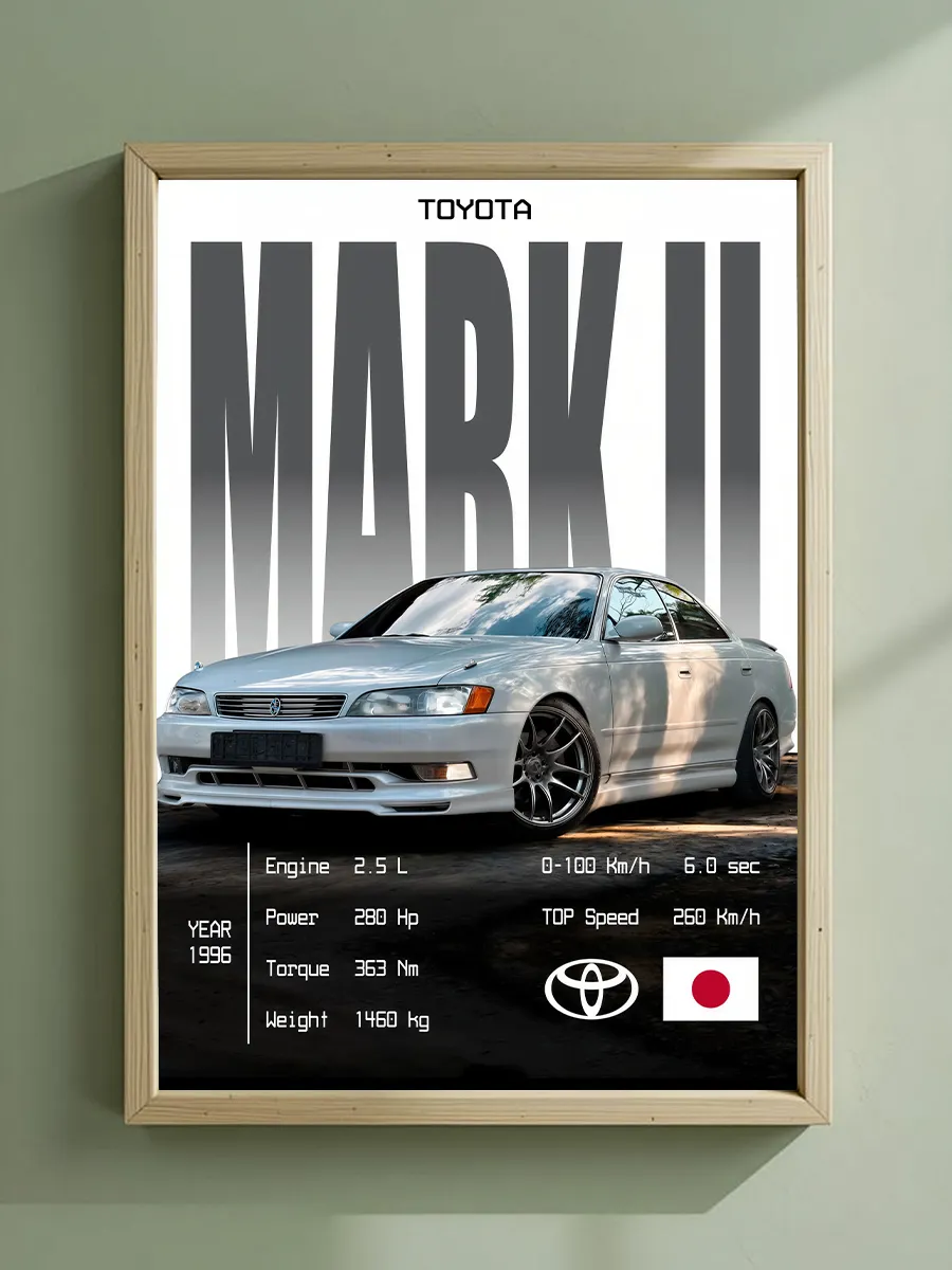 Постер, плакат на стену Автомобиль Toyota Mark 2 (II) X90