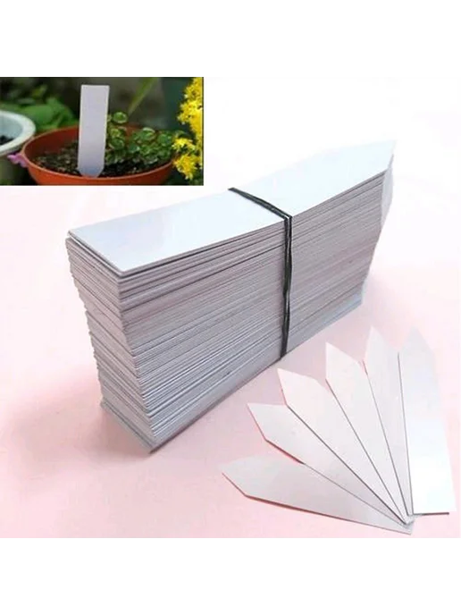 Метки для растений 100 шт. пластиковые, 4" для сада, 100 шт, фото 4