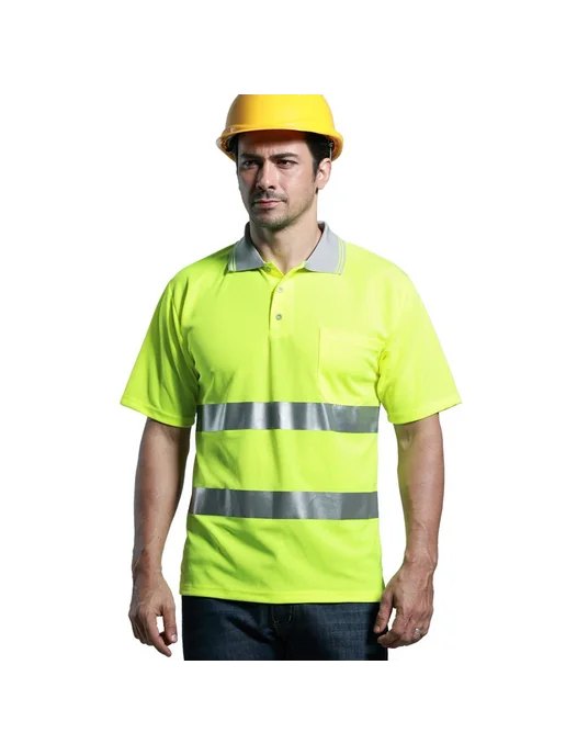 Visindark Светоотражающая рубашка Hi Vis, безопасная для строительной, желтый, фото 5