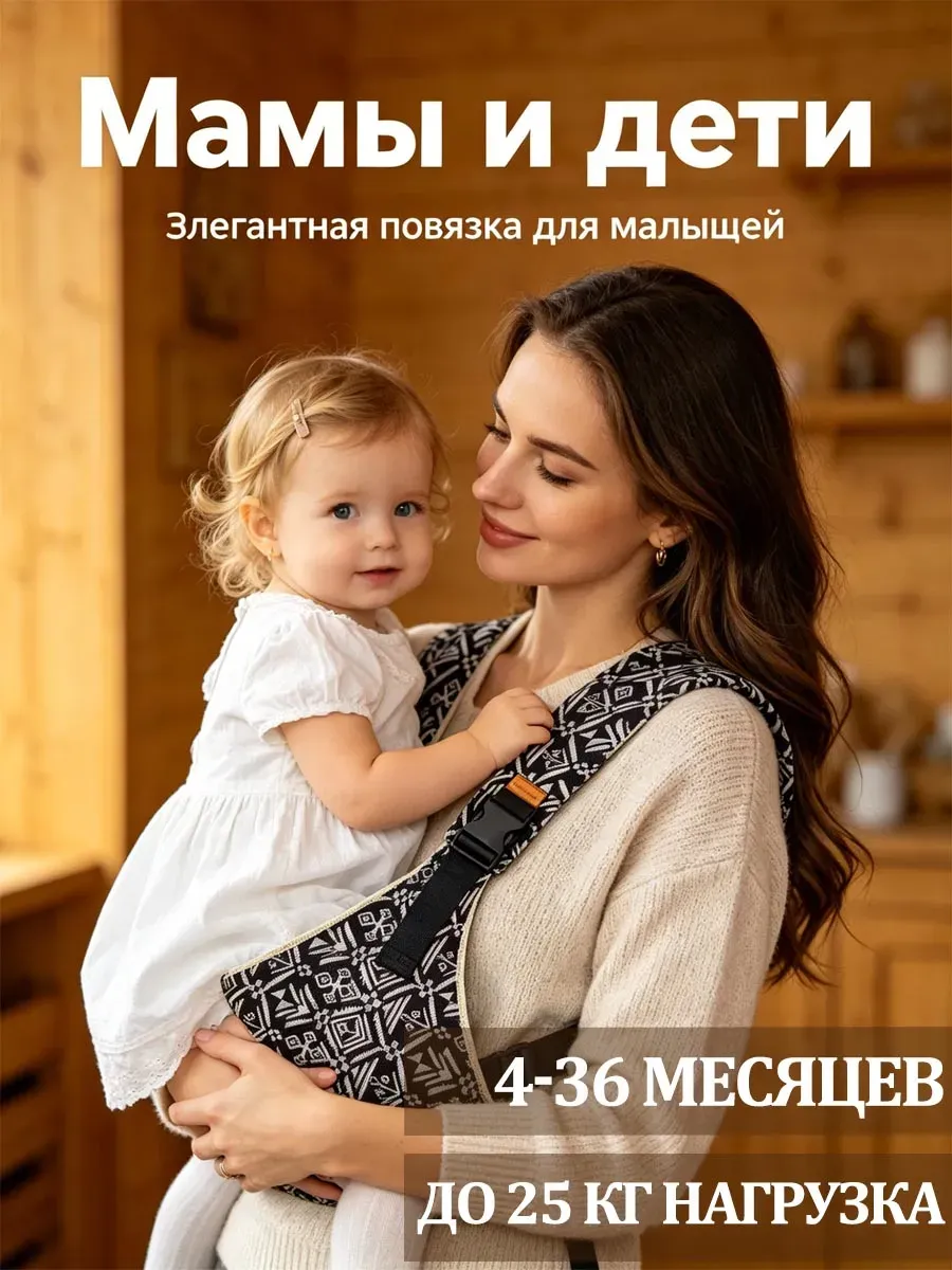 Удобный слинг-сумка для ношения младенца с рождения