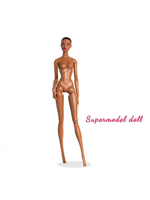 Нет бренда Супермодельная кукла 30 см, Supermodel Doll 2, черный, черный