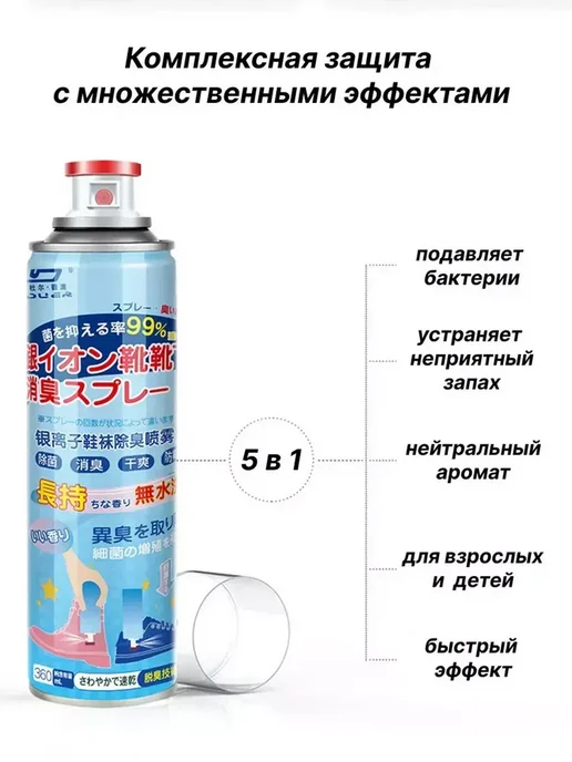 Milleks Дезодорант - спрей для обуви и носков 360мл, 360 мл, фото 6
