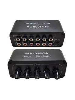 HAXNFIELEC Двухканальный стереоаудиораспределитель RCA