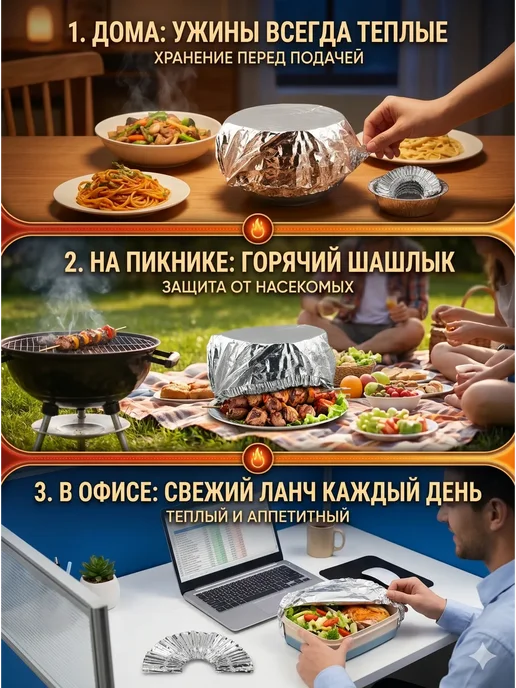 эльдик Термокрышки из алюминиевой фольги на резинке, серый, фото 4