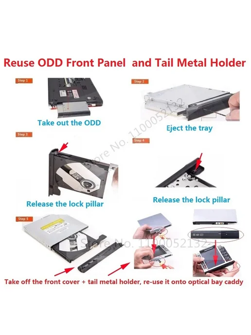 Нет бренда Optical Caddy для Asus X751, вариант, фото 6